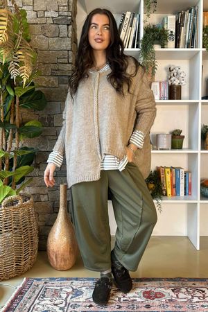 Inside Out Oversized Grunge Knit Oatmeal
